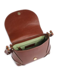 Giorgia Umhängetasche genarbtes Rindsleder dunkelbraun