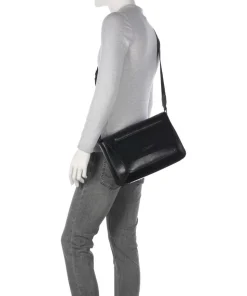 Giulio Kuriertasche fein genarbtes Rindsleder schwarz