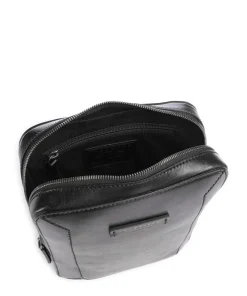 Giulio Umhängetasche fein genarbtes Rindsleder schwarz