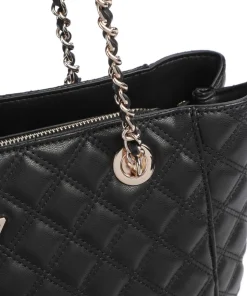 Giully Large Shopper Lederimitat schwarz