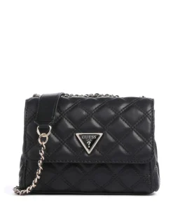 Giully Mini Schultertasche Lederimitat schwarz