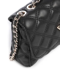 Giully Mini Schultertasche Lederimitat schwarz