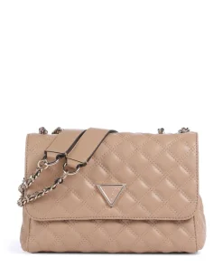 Giully Schultertasche Lederimitat beige