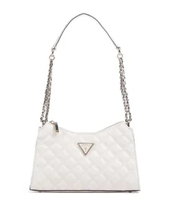 Giully Schultertasche Lederimitat elfenbein