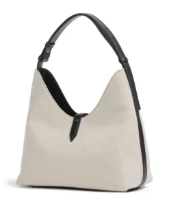 Goccia M Beuteltasche Canvas beige/schwarz