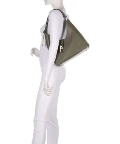 Goccia M Beuteltasche fein genarbtes Kalbsleder olivgrün