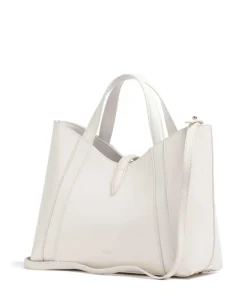 Goccia S Handtasche genarbtes Leder creme