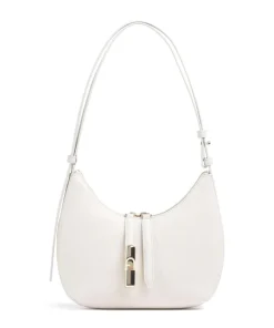 Goccia S Schultertasche genarbtes Kalbsleder creme