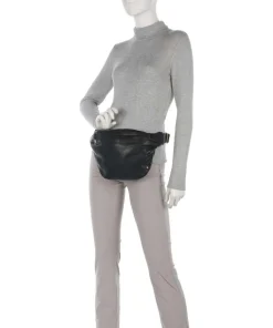 Golden Chic Gürteltasche fein genarbtes Kalbsleder schwarz