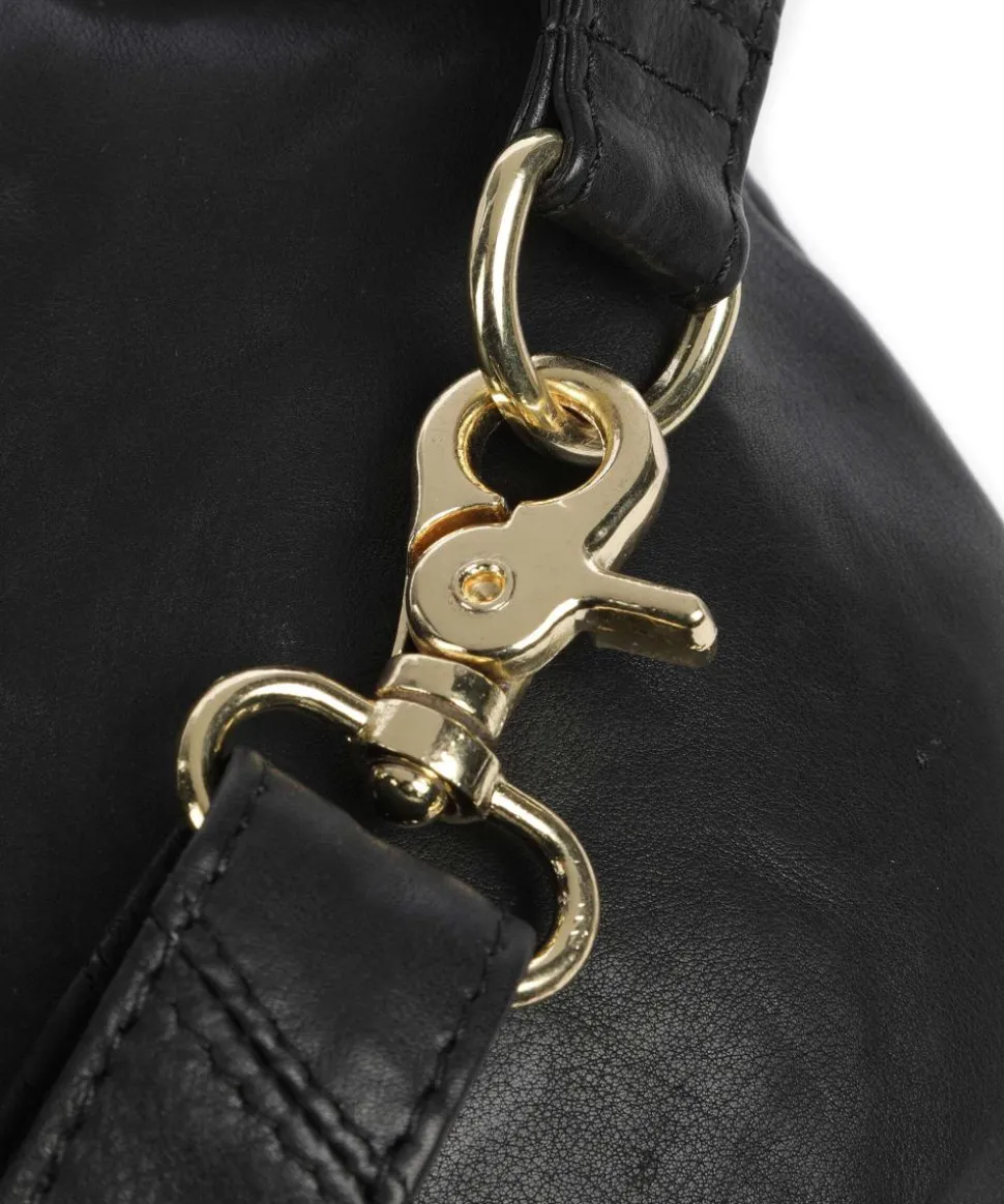 Golden Chic Gürteltasche fein genarbtes Kalbsleder schwarz