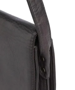 Golden Chic Umhängetasche genarbtes Rindsleder anthrazit