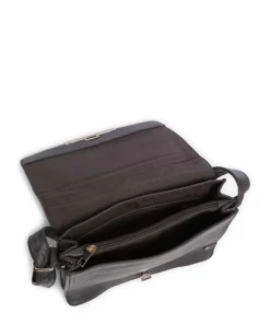 Golden Chic Umhängetasche genarbtes Rindsleder anthrazit