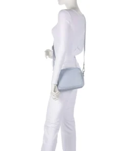 Gondola Magnolia Umhängetasche genarbtes Leder hellblau