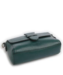 Gondola Umhängetasche genarbtes Leder dunkelgrün
