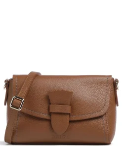 Gondola Umhängetasche genarbtes Leder braun