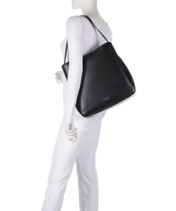 Grace Beuteltasche fein genarbtes Rindsleder schwarz