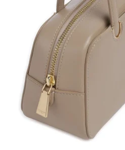 Grace Schultertasche fein genarbtes Rindsleder taupe