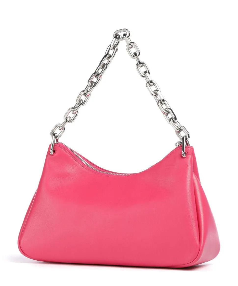 Grace Schultertasche fein genarbtes Rindsleder pink