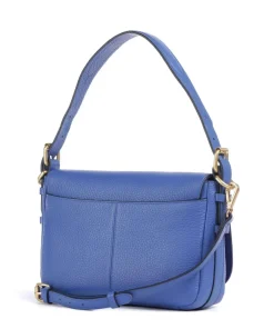 Graffton Street Schultertasche genarbtes Rindsleder blau
