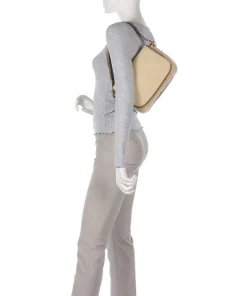 Graffton Street Schultertasche genarbtes Rindsleder, Fell natur