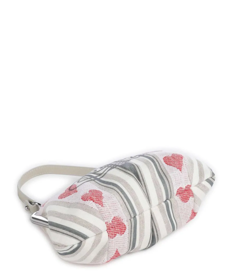 Granny Frame Linen Hearts Stripes Umhängetasche Textil mehrfarbig