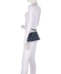 Granny Frame Ripped Denim Umhängetasche Baumwolle dunkelblau