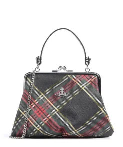 Granny Frame Saffiano Printed Handtasche Lederimitat mehrfarbig