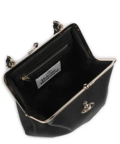 Granny Frame Saffiano Umhängetasche Lederimitat schwarz