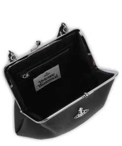 Granny Frame Saffiano Umhängetasche Lederimitat schwarz