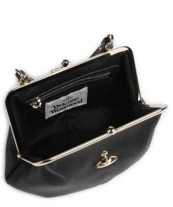 Granny Frame Saffiano Umhängetasche Saffiano-Rindsleder schwarz