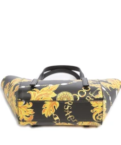 Graphic Handtasche Lederimitat schwarz