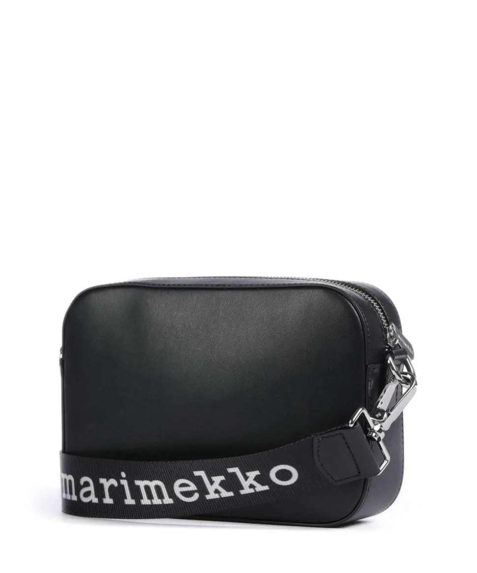 Gratha Umhängetasche fein genarbtes Leder schwarz