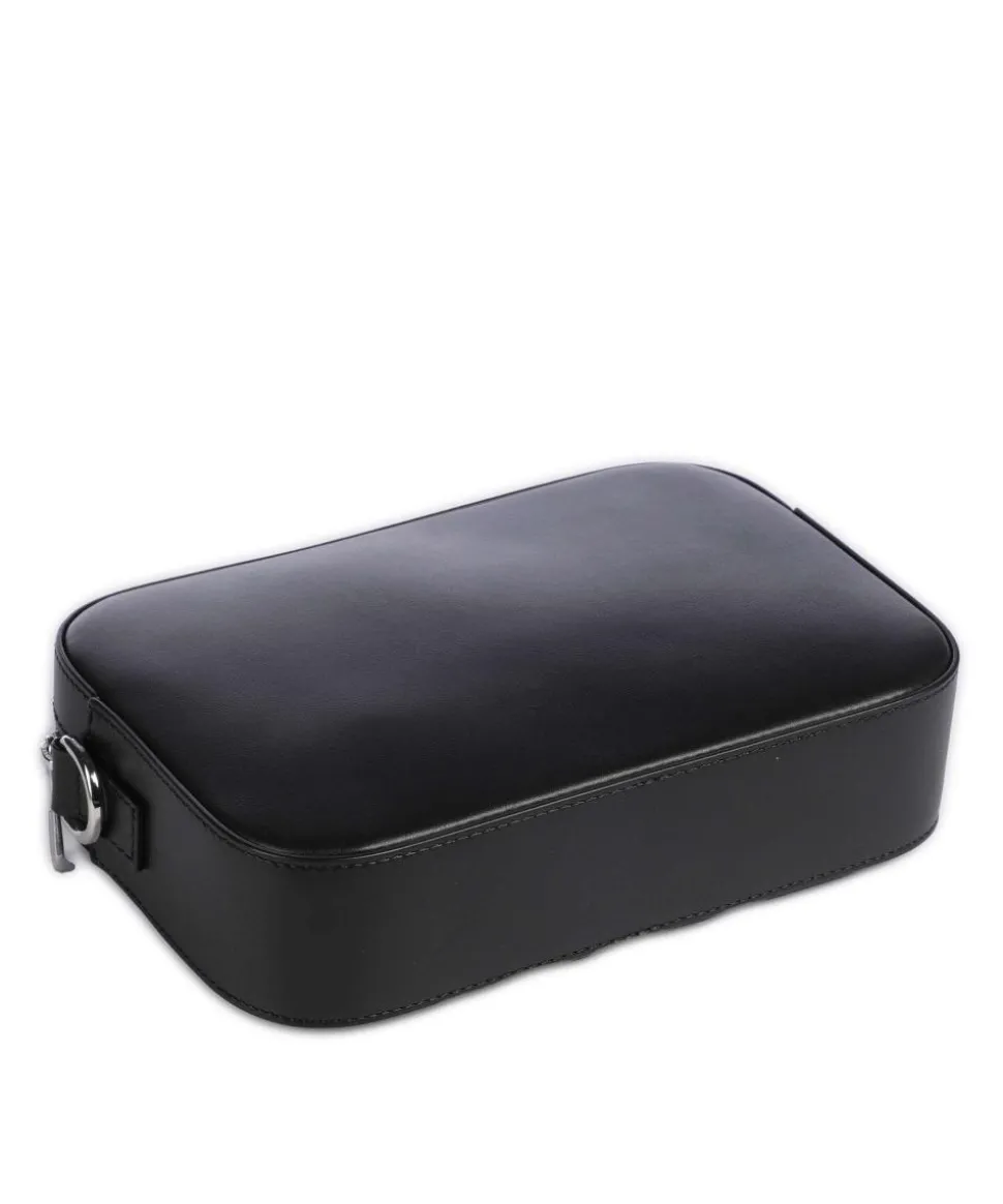 Gratha Umhängetasche fein genarbtes Leder schwarz