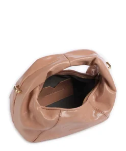 Greta Icon Crinkle Mini Handtasche genarbtes Rindsleder altrosa