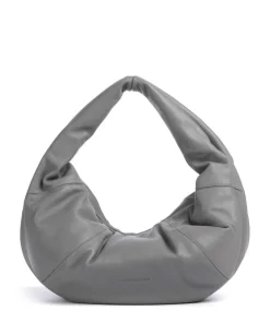 Greta Icon Silky Beuteltasche Lammleder grau