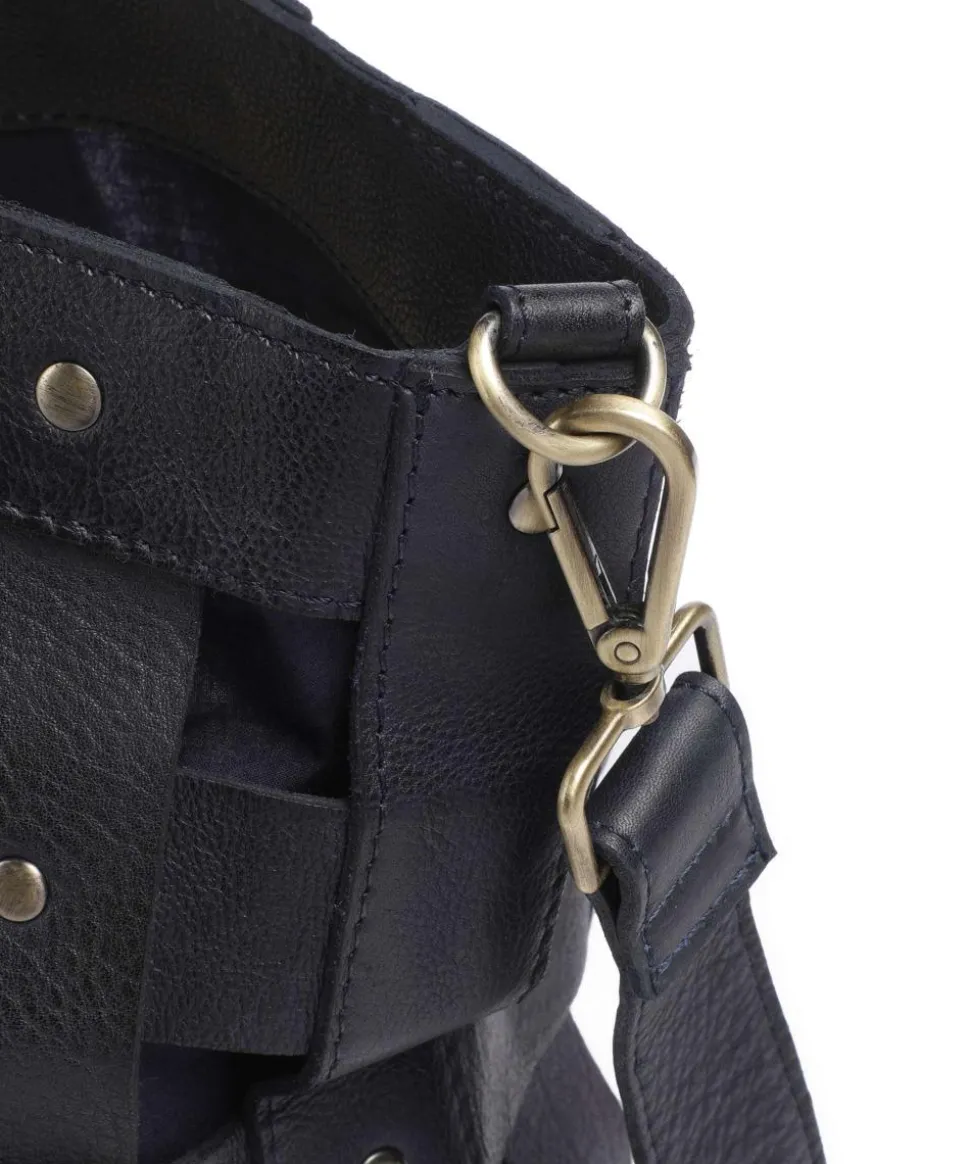 Griesgasse 2 Handtasche genarbtes Leder dunkelblau