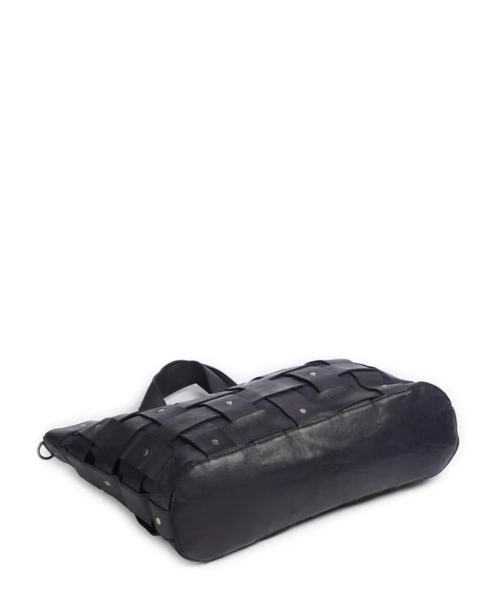 Griesgasse 2 Handtasche genarbtes Leder dunkelblau