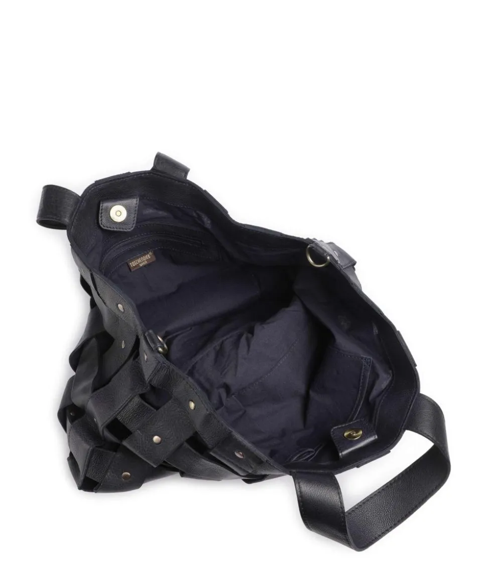 Griesgasse 2 Handtasche genarbtes Leder dunkelblau