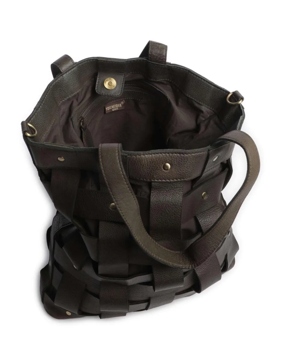 Griesgasse 3 Shopper genarbtes Rindsleder dunkelgrün