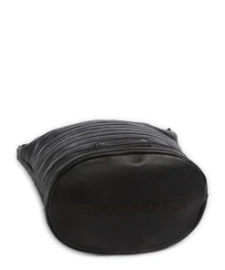 Gürtelinchen Umhängetasche genarbtes Rindsleder schwarz