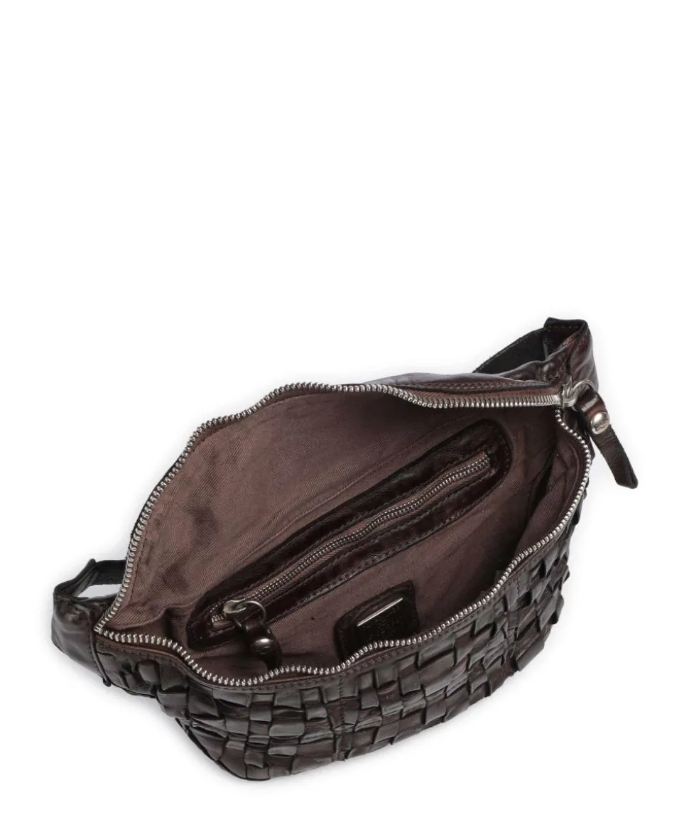 Gürteltasche fein genarbtes Rindsleder dunkelbraun