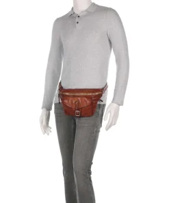 Gürteltasche fein genarbtes Rindsleder cognac