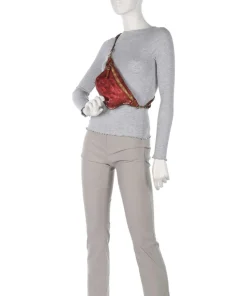 Gürteltasche fein genarbtes Rindsleder rot