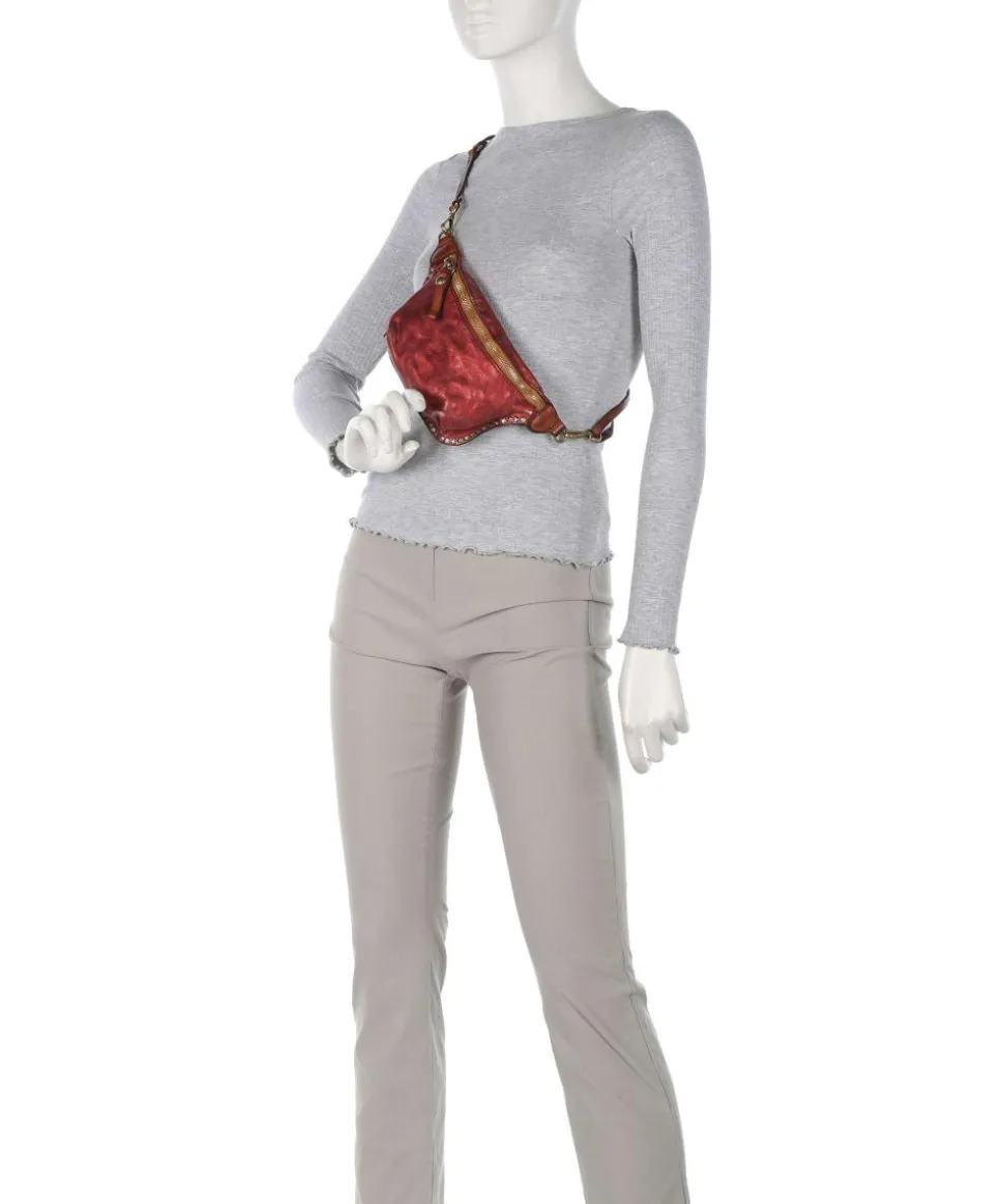 Gürteltasche fein genarbtes Rindsleder rot