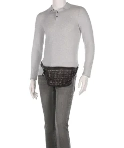 Gürteltasche fein genarbtes Rindsleder dunkelgrau