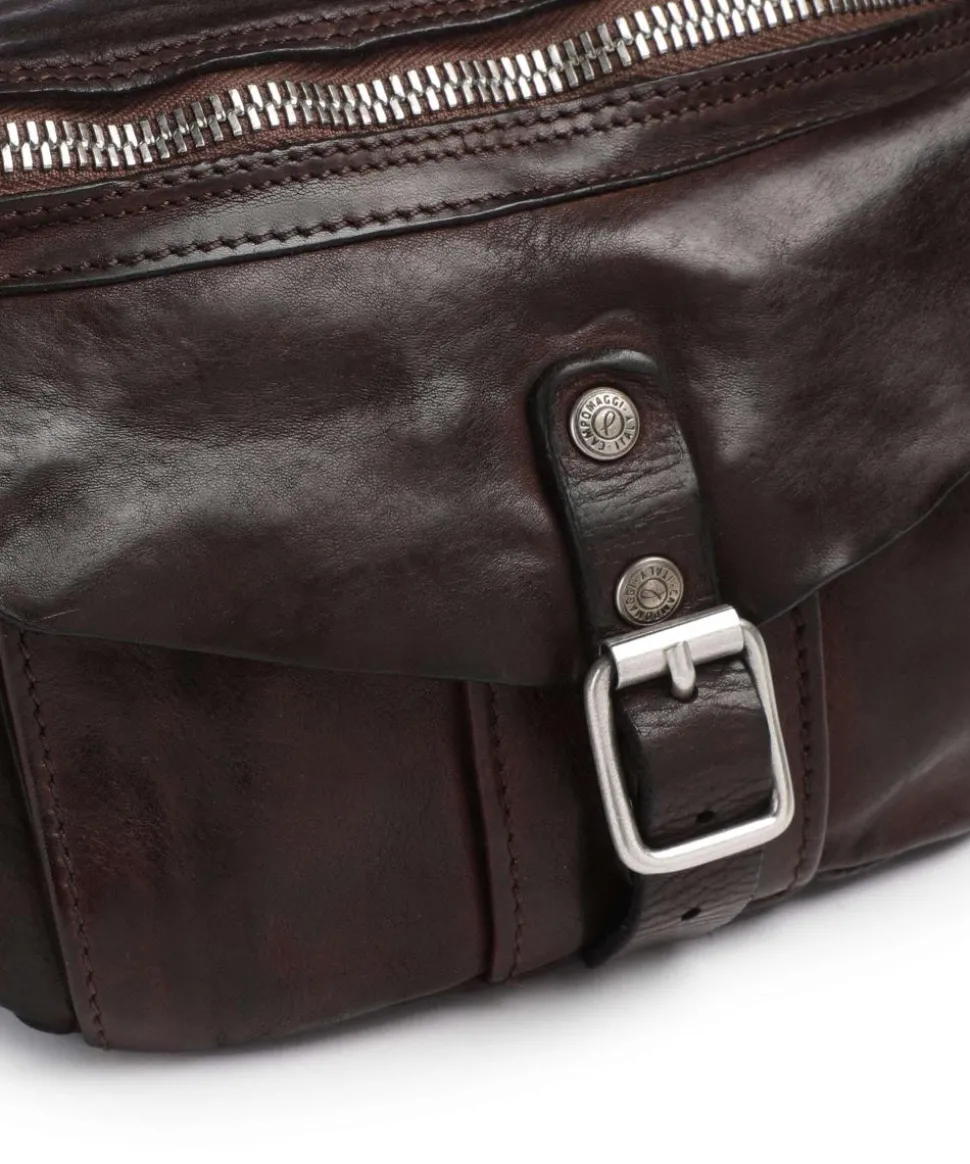 Gürteltasche fein genarbtes Rindsleder dunkelbraun