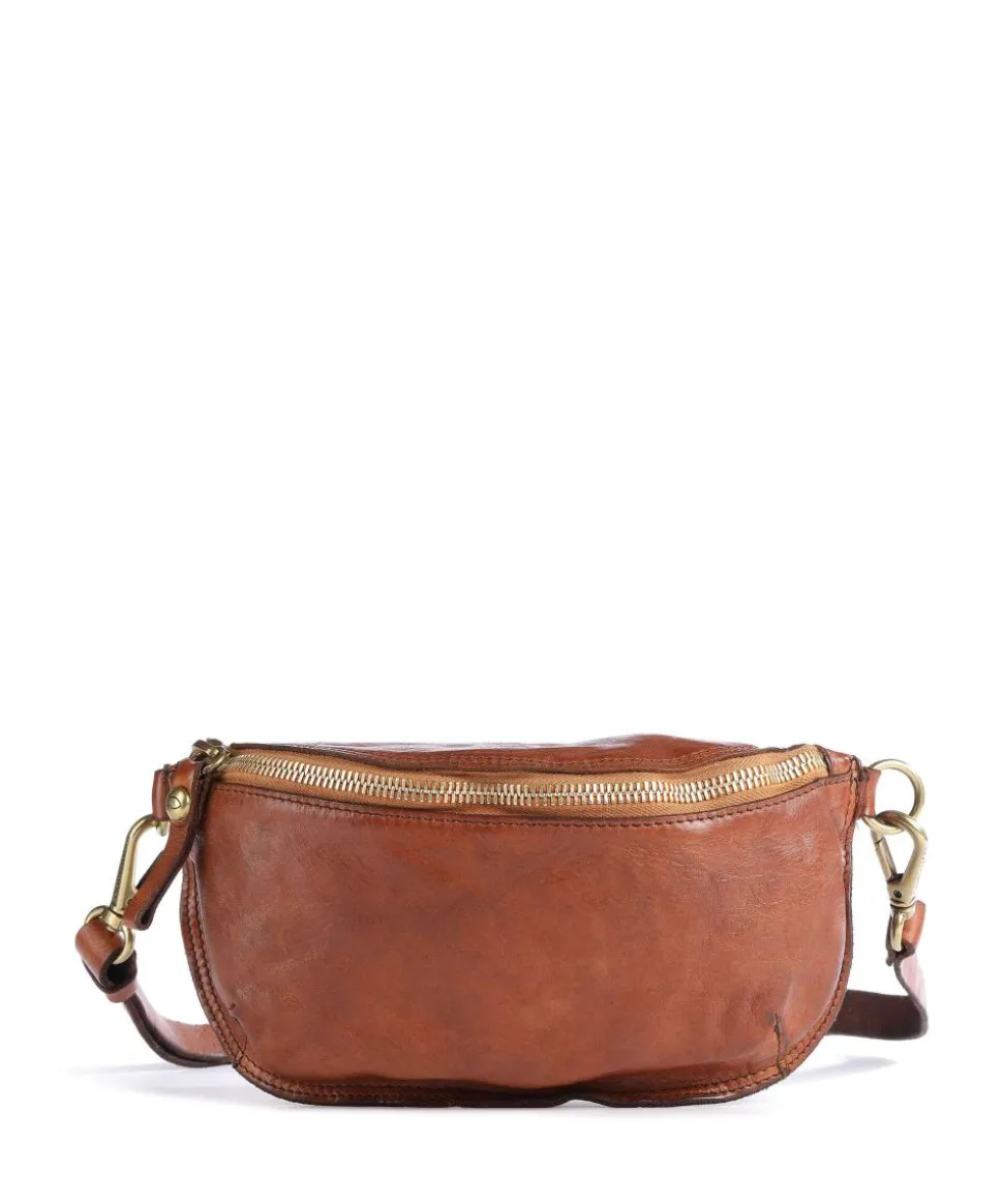 Gürteltasche genarbtes Rindsleder cognac