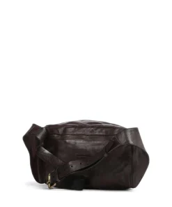 Gürteltasche genarbtes Rindsleder dunkelbraun