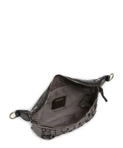 Gürteltasche genarbtes Rindsleder dunkelgrau