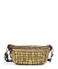 Gürteltasche genarbtes Rindsleder gold